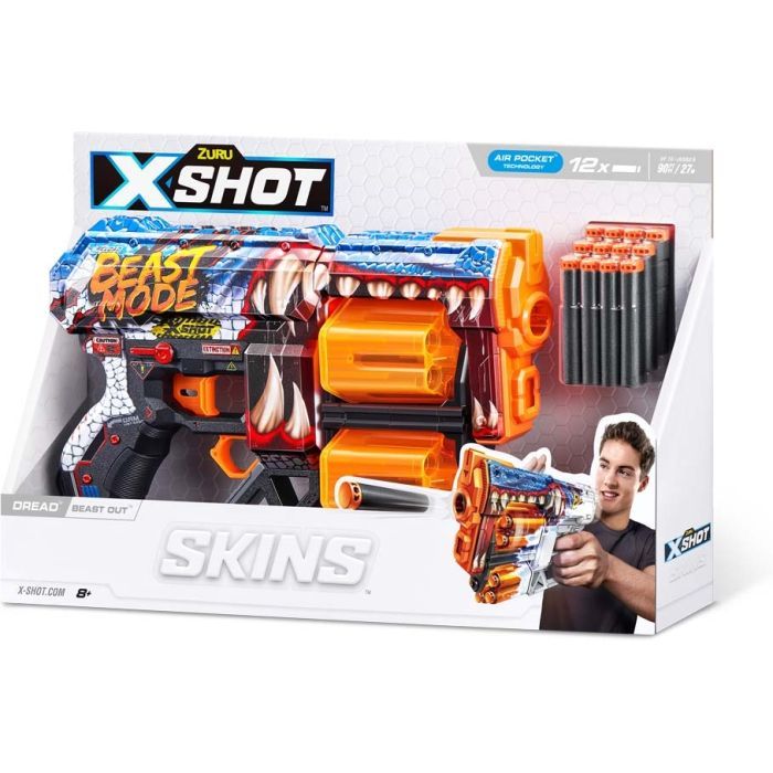 Іграшкова зброя Zuru X-Shot Швидкострільний бластер Skins Dread Beast Out (12 патронів) (36517P) зображення 3
