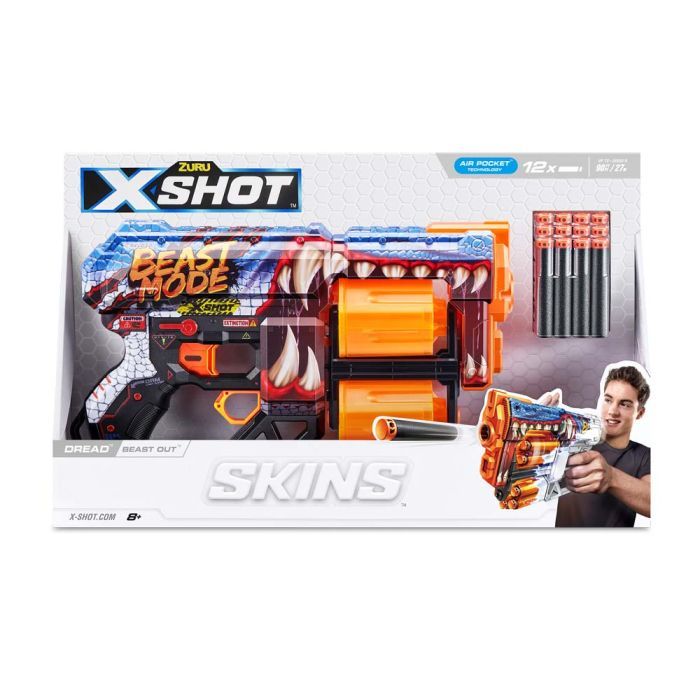 Іграшкова зброя Zuru X-Shot Швидкострільний бластер Skins Dread Beast Out (12 патронів) (36517P) зображення 4
