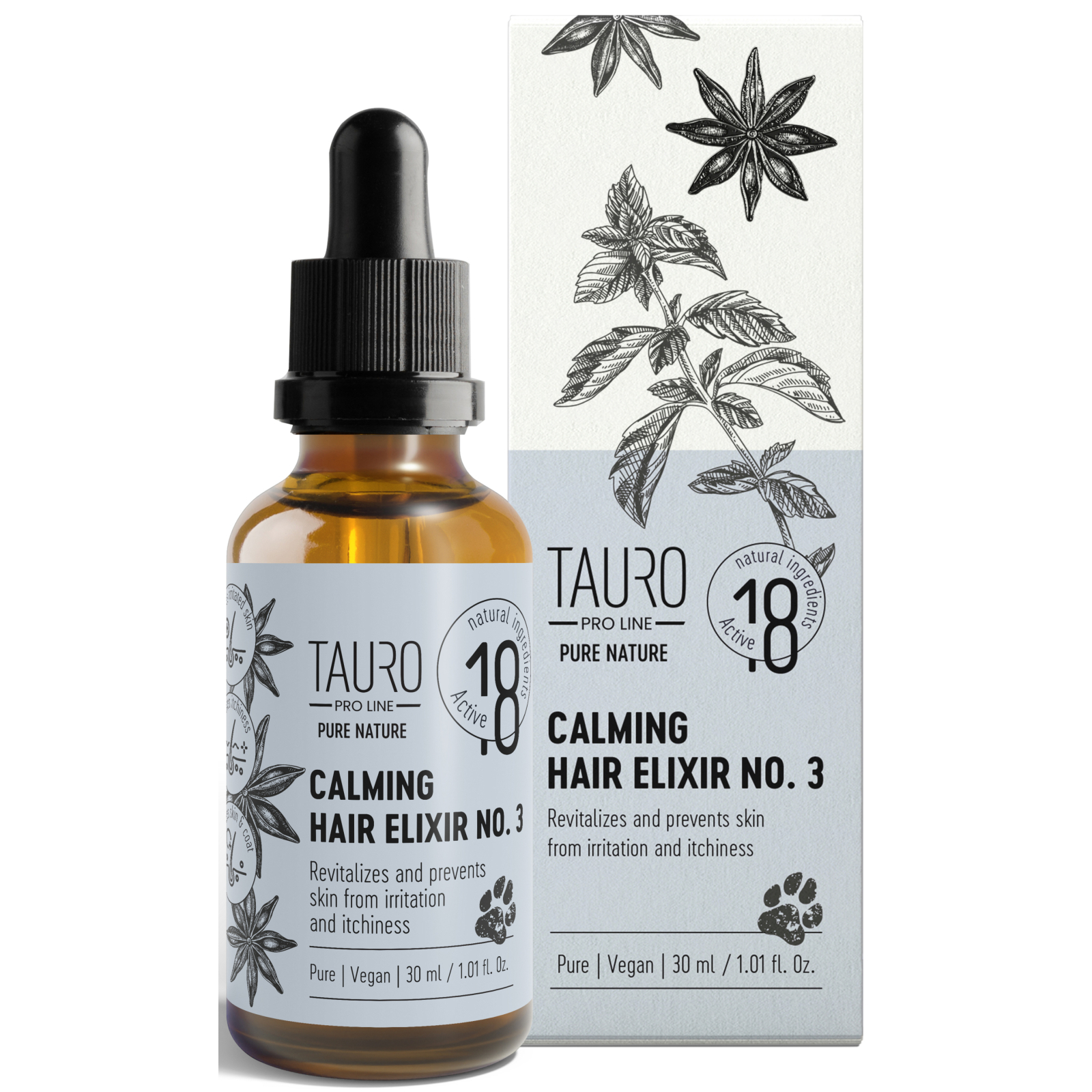 Эфирное масло для животных Tauro Pro Line Pure Nature Calming Hair Elixir №3 30 мл (TPL47410) изображение 2
