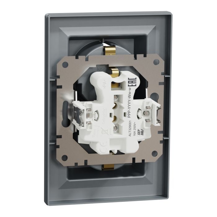 Розетка Schneider Electric ASFORA с заземлением двойная крем 16А (EPH9900123) изображение 7