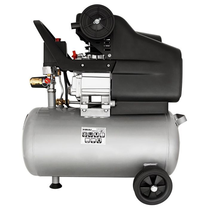 Компрессор Sigma одноцилиндровый 1.8кВт 230л/мин 8бар 24л (2 крана) (7043131) изображение 3
