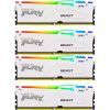 Модуль памяти для компьютера DDR5 128GB (4x32GB) 5600 MHz FURY Beast RGB White Kingston Fury (ex.HyperX) (KF556C40BWAK4-128)