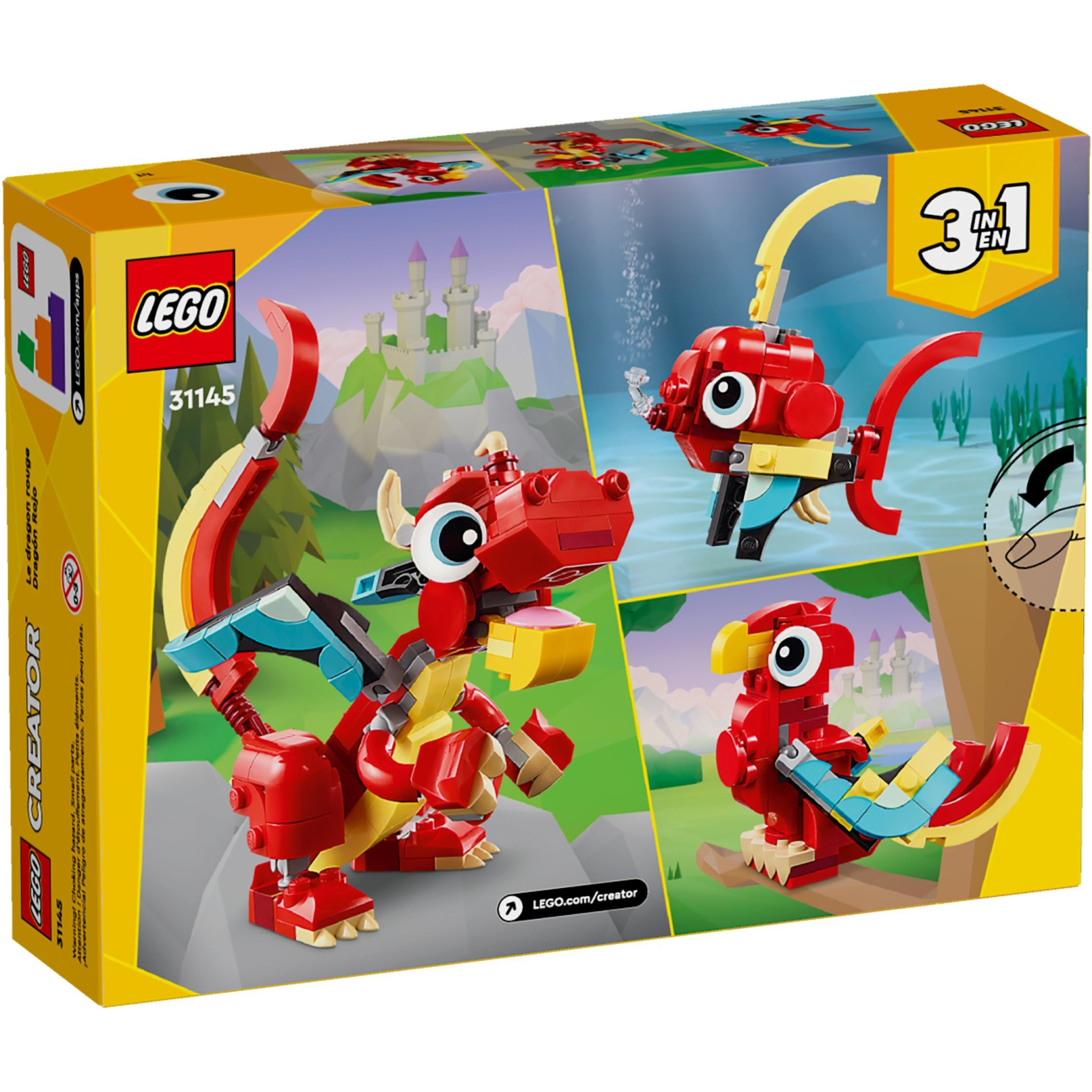 Конструктор LEGO Creator Красный Дракон 149 деталей (31145) изображение 8