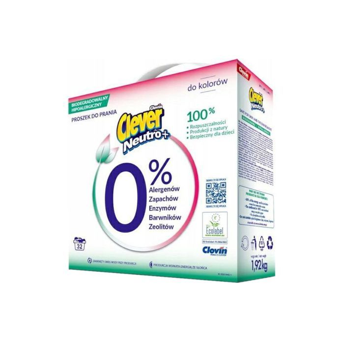 Стиральный порошок Clever Neutro + Color 1.92 кг (5900308779828)
