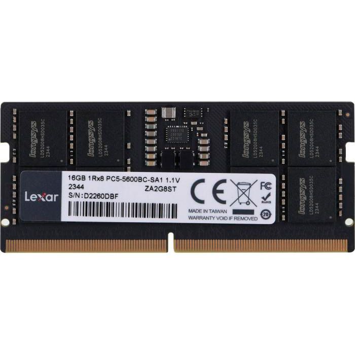 Модуль памяти для ноутбука SoDIMM DDR5 16GB 5600 MHz Lexar (LD5S16G56C46ST-BGS)
