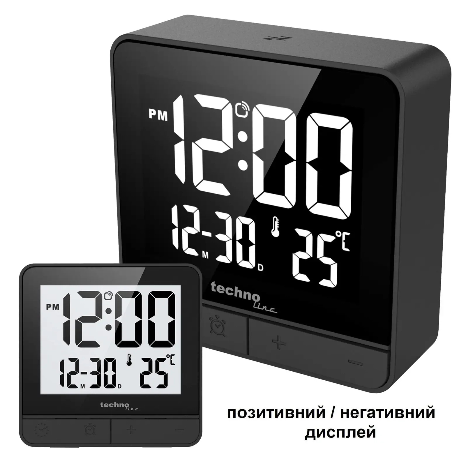 Настольные часы Technoline WT375 Black (DAS302469)