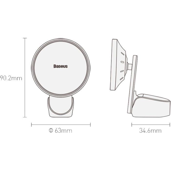 Универсальный автодержатель Baseus Big Energy Car Mount Wireless Charger (WXJN-01) изображение 9