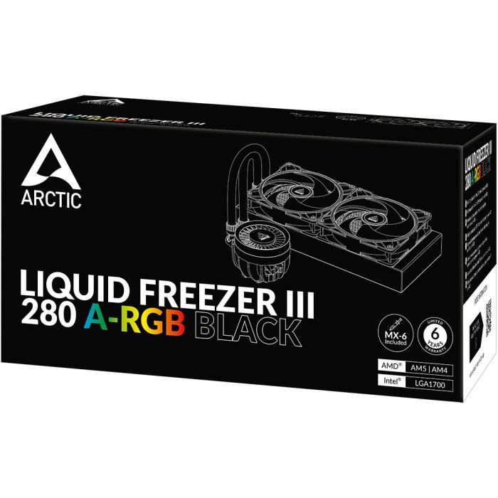 Система жидкостного охлаждения Arctic Liquid Freezer III - 280 A-RGB Black (ACFRE00143A) изображение 12