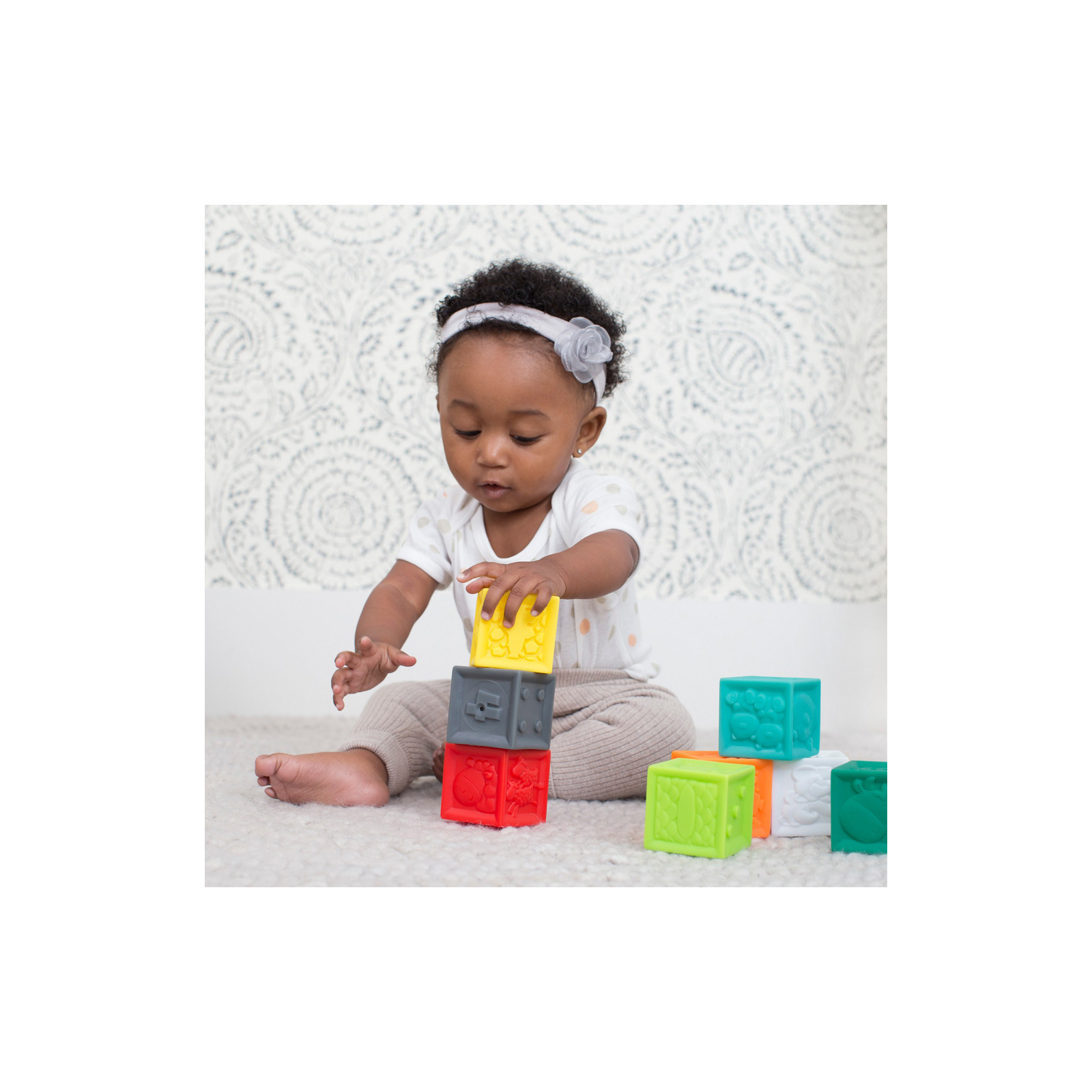 Развивающая игрушка Infantino силиконовые кубики Посчитай зверушек (206711) изображение 2