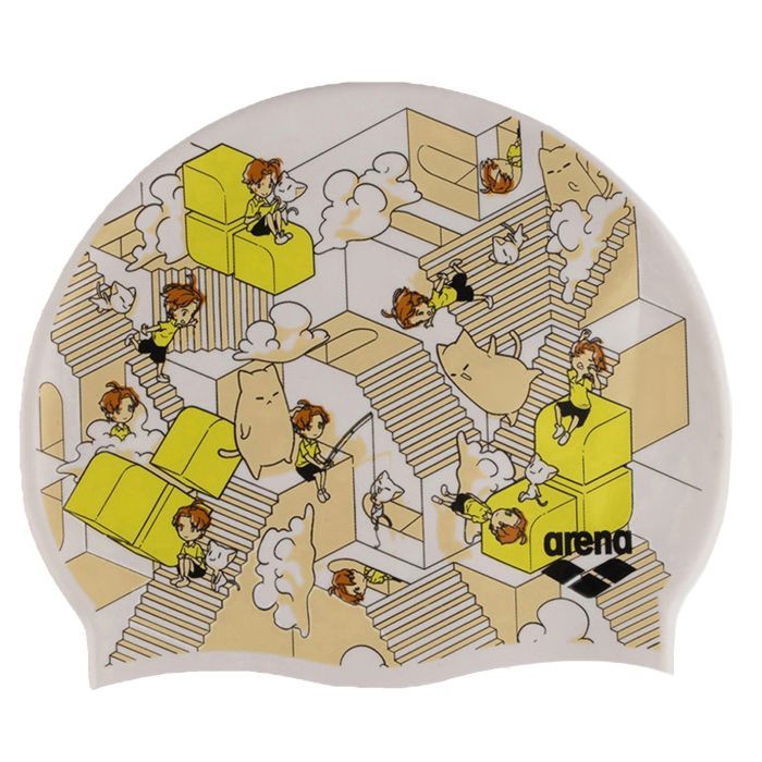 Шапка для плавания Arena Print JR 94171-237 мультіколор Діт OSFM (3468337082651)