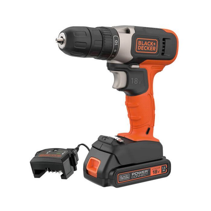 Шуруповерт Black&Decker 18 В Li-Ion, 1.5Ah, 600 об/мин, 1,2 кг (BCD001C1) изображение 3