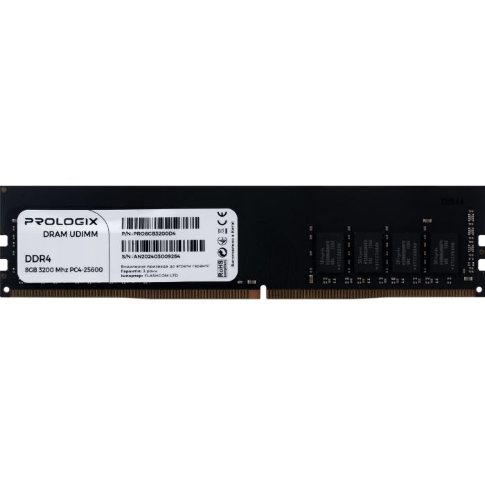 Модуль памяти для компьютера DDR4 16GB 3200 MHz Prologix (PRO16GB3200D4)