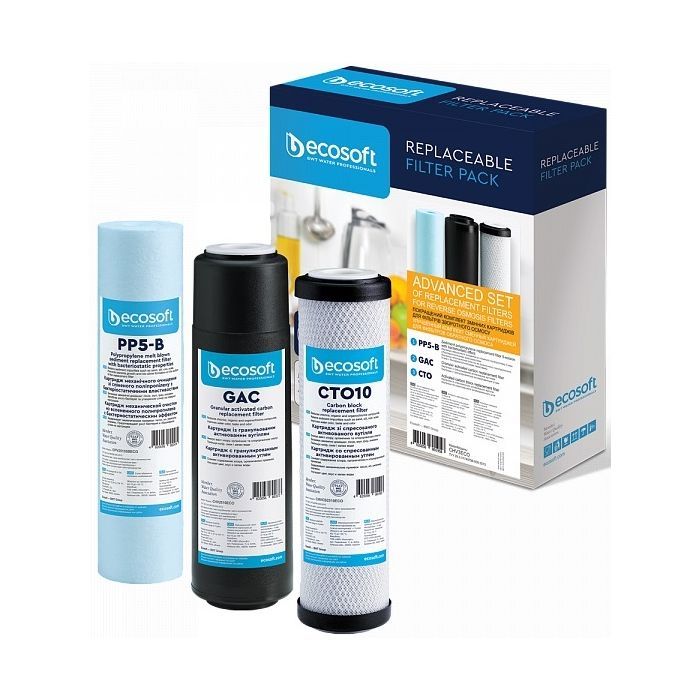 Картридж для фільтра глечика Ecosoft Комплект картриджів Ecosoft 1-2-3 покращений (2 вугільних ка (CHV3ECO) зображення 2