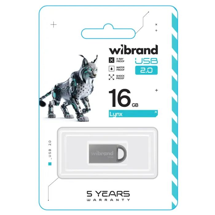 USB флеш накопичувач Wibrand 16GB lynx Gold USB 2.0 (WI2.0/LY16M2G) зображення 2