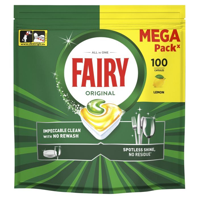 Таблетки для посудомоечных машин Fairy Original All in One Lemon 92 шт. (8006540726945)