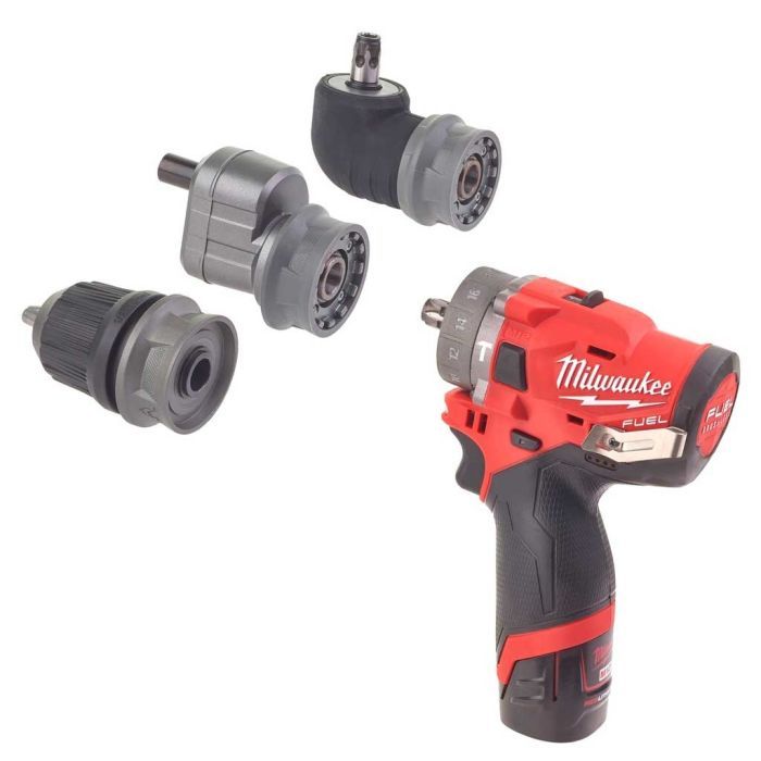 Шуруповерт Milwaukee M12 FPDXKIT-202X, 44Нм, 2x2Ач, 2 насадки, кейс (4933464138) изображение 2