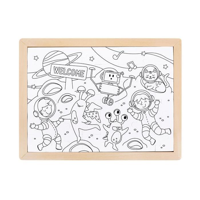 Пазл Hape Пришельцы с раскраской (E1644) изображение 3