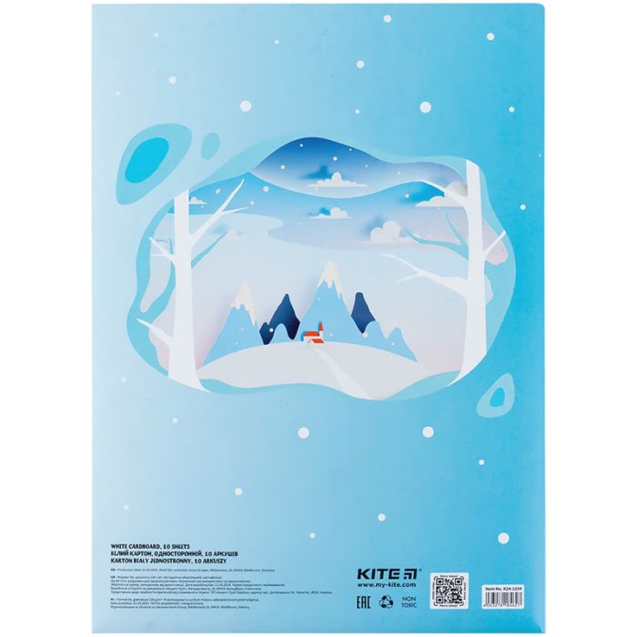 Білий картон Kite A4 10 аркушів (K24-1254) зображення 8