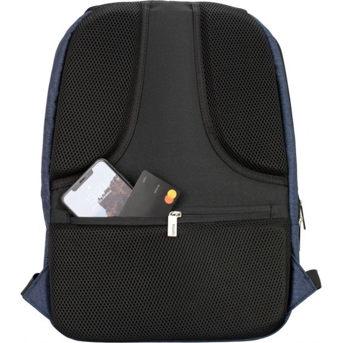 Рюкзак шкільний Optima 17" USB унісекс Синій (O96907-02) зображення 3