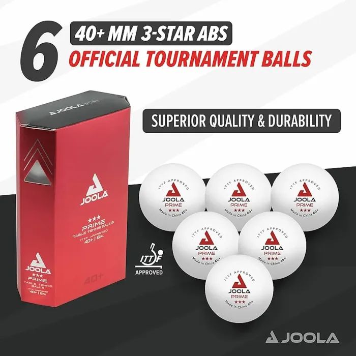 М'ячик для настільного теніса Joola Prime 40+ White 6 шт (40031) (930814) зображення 3