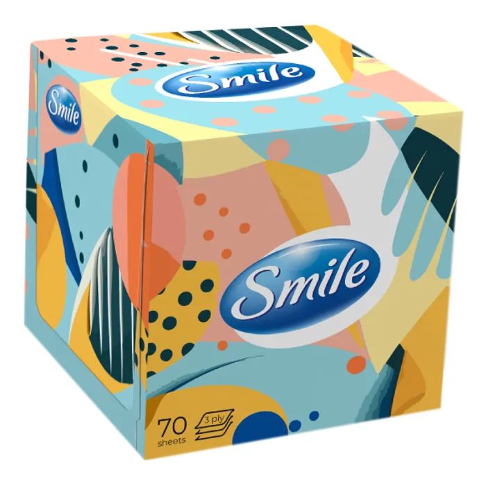 Серветки косметичні Smile 3 шари 70 листів Дизайн коробки в асортименті (4823071661996) зображення 2