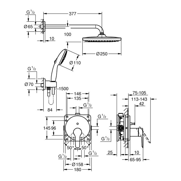 Душевой гарнитур Grohe QuickFix 25292000 изображение 11