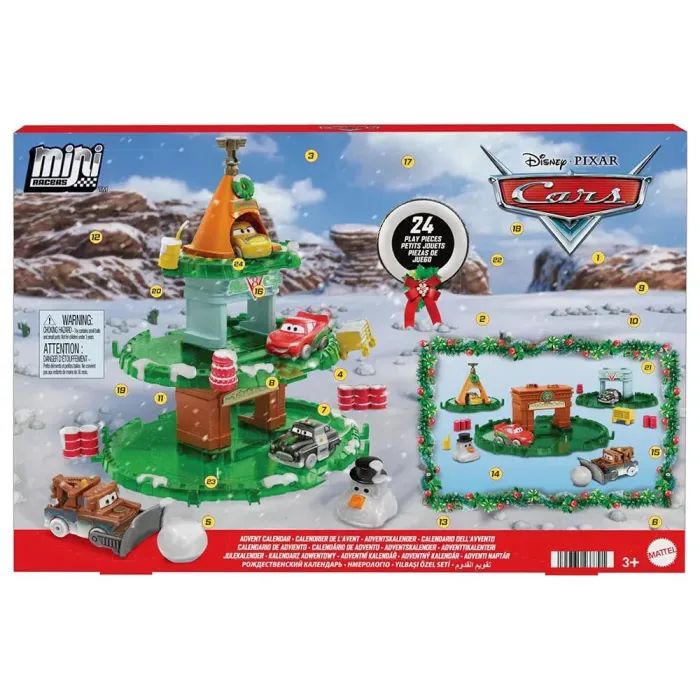Игровой набор Cars Адвент-календарь с минигонщиками Disney Тачки (HXT34) изображение 5
