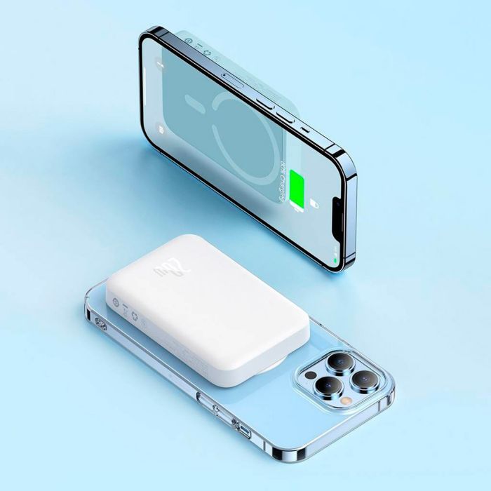 Батарея универсальная Baseus Wireless Magnetic Mini 10000mAh 20W, White (PPCX030002\PPCXM10) (P10022100212-00) изображение 11