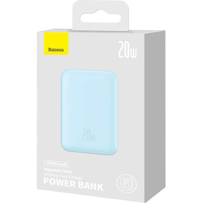 Батарея универсальная Baseus Wireless Magnetic Mini 10000mAh 20W, White (PPCX030002\PPCXM10) (P10022100212-00) изображение 9