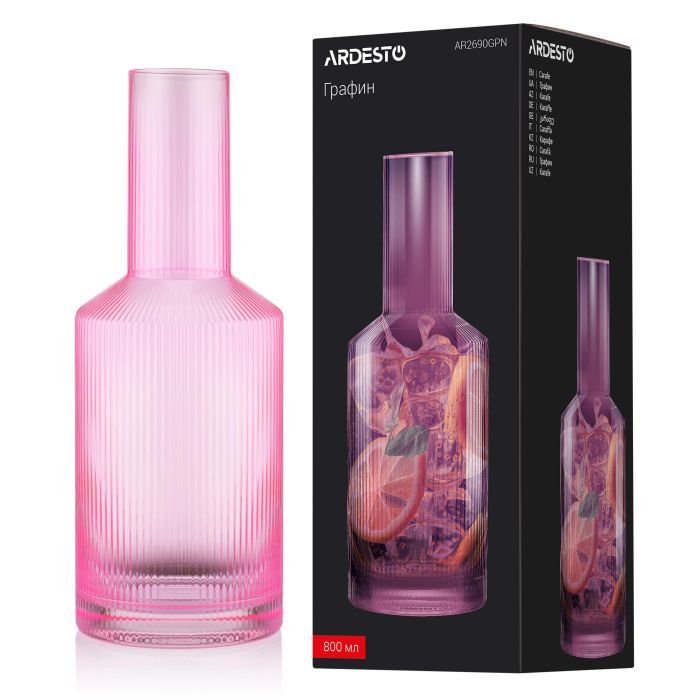 Карафа Ardesto 800мл, боросилікатне скло, сірий (AR2690GP) зображення 7