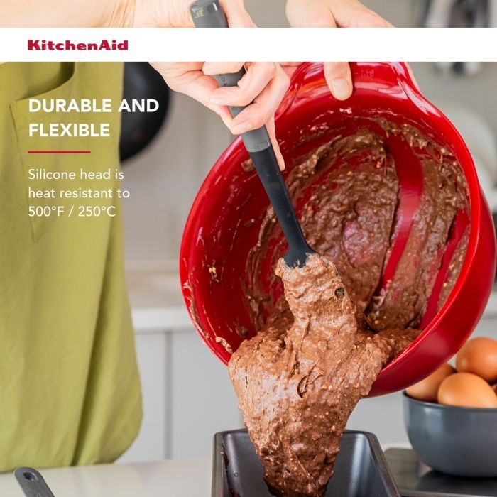 Лопатка кухонная KitchenAid Coreline для тіста, 30 см, сірий (KAS031OHCGG) изображение 6