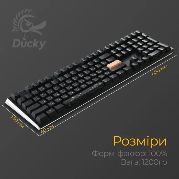 Клавиатура Ducky One 3 Cherry MX Red RGB UA USB White (DKON2108ST-RUAPXPWWWSC1) изображение 11