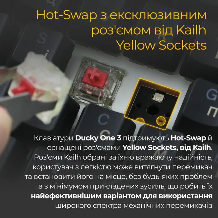 Клавиатура Ducky One 3 Cherry MX Red RGB UA USB White (DKON2108ST-RUAPXPWWWSC1) изображение 12