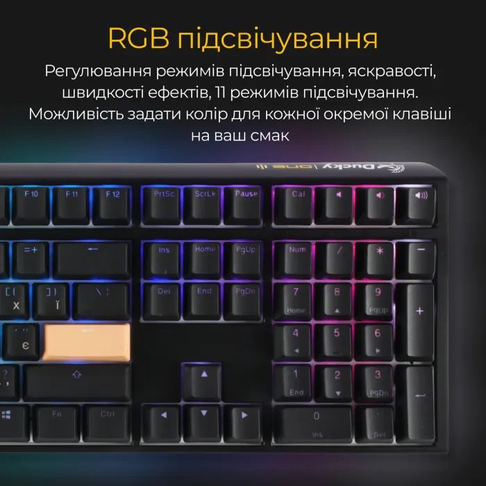 Клавиатура Ducky One 3 Cherry MX Red RGB UA USB White (DKON2108ST-RUAPXPWWWSC1) изображение 3