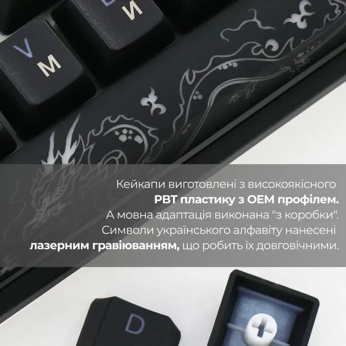 Клавиатура Ducky One 3 Cherry MX Red RGB UA USB White (DKON2108ST-RUAPXPWWWSC1) изображение 8