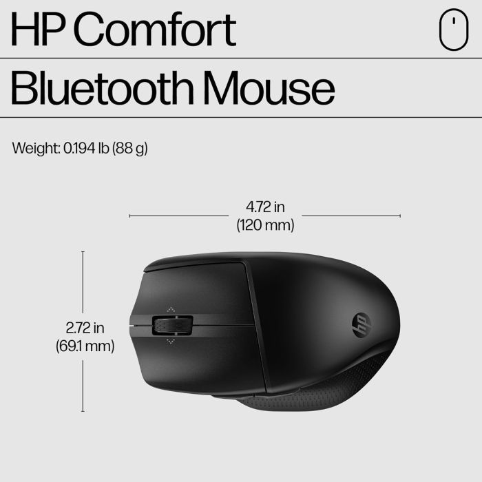 Мышка HP 480 Comfort Bluetooth Black (8T6M3AA) изображение 6