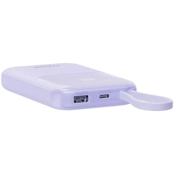Батарея универсальная Canyon 10000mAh OnPower 101 PD/22.5W built-in cable Purple (CNS-CPB101PU) изображение 5