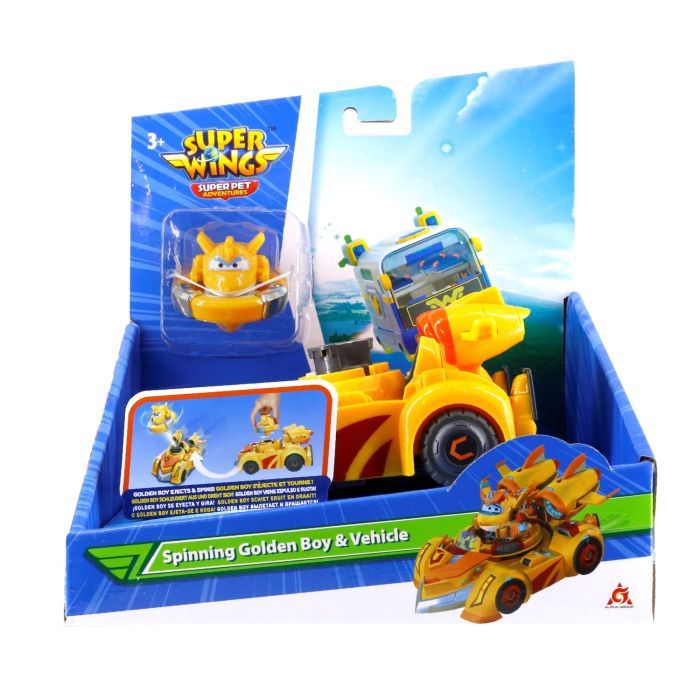 Ігровий набір Super Wings Spinning Vehicle Золотий Хлопчик (Golden Boy) (EU770331) зображення 12