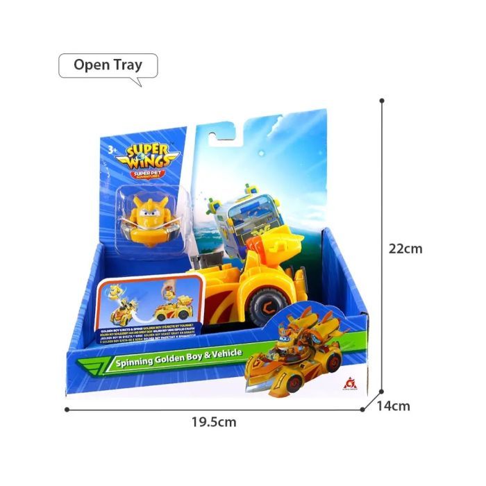 Ігровий набір Super Wings Spinning Vehicle Золотий Хлопчик (Golden Boy) (EU770331) зображення 7