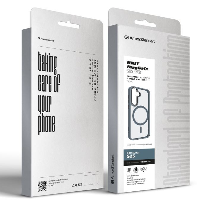 Чохол до мобільного телефона Armorstandart Unit MagSafe Samsung S25 Titanium Grey (ARM82262) зображення 2