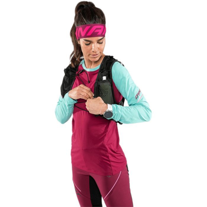 Лонгслив Dynafit Alpine Pro L/S Tee Wms 71157 6212 - 46/40 (L) - бордовий/блакитний (016.002.2209) изображение 4