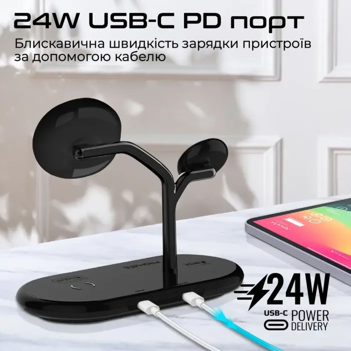Зарядний пристрій Promate synergy-pro.black зображення 8
