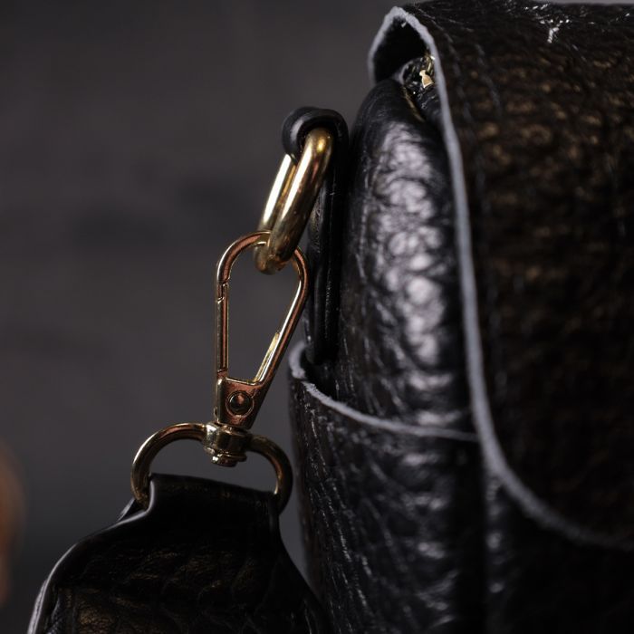 Сумка Vintage Из натуральной кожи Черная (22405) изображение 11