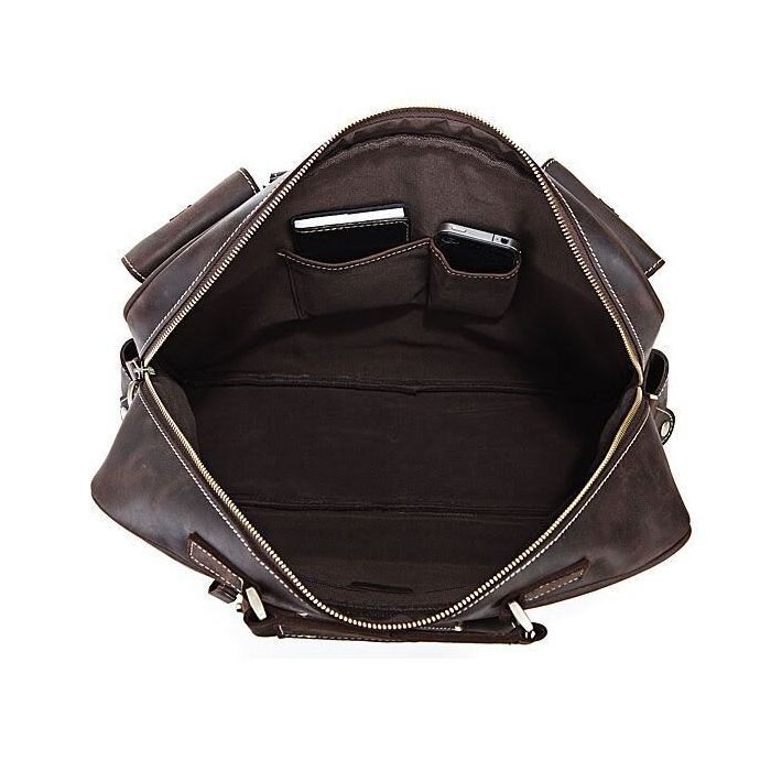 Сумка Vintage Коричневая (14757) изображение 10