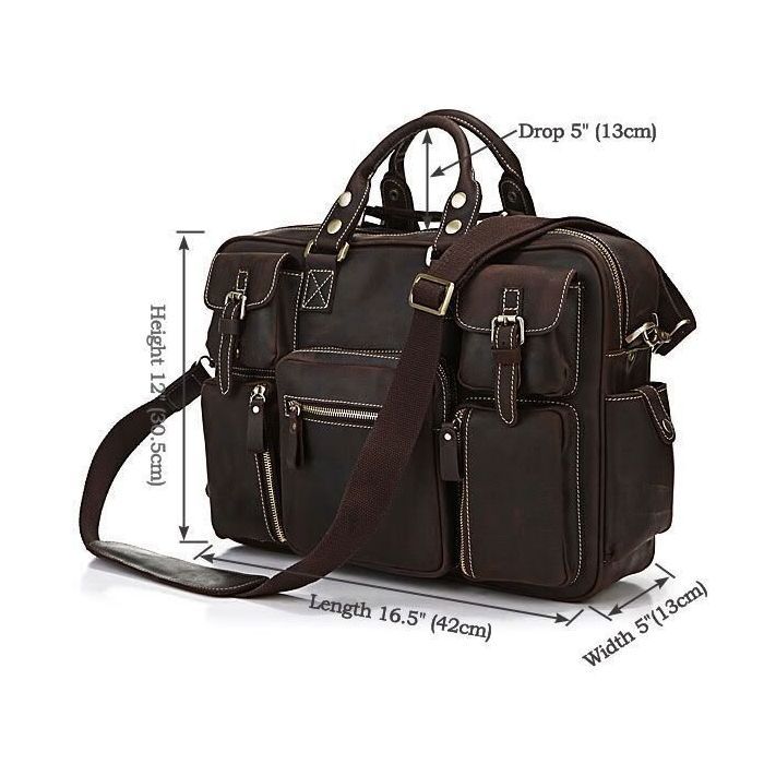 Сумка Vintage Коричневая (14757) изображение 5