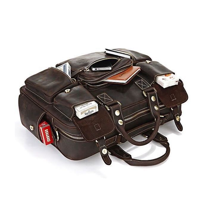 Сумка Vintage Коричневая (14757) изображение 9