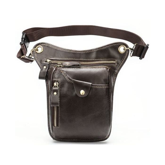 Сумка Vintage На пояс Коричневая (14939)