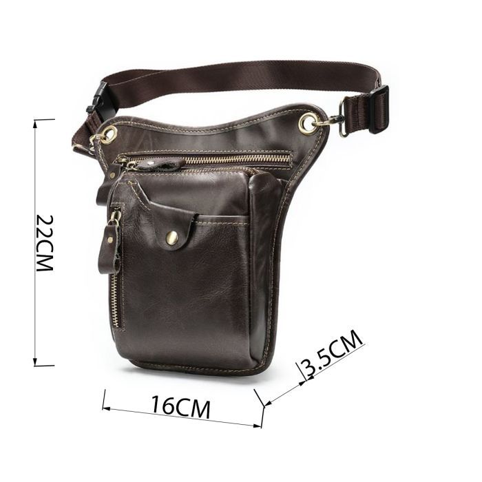 Сумка Vintage На пояс Коричневая (14939) изображение 4