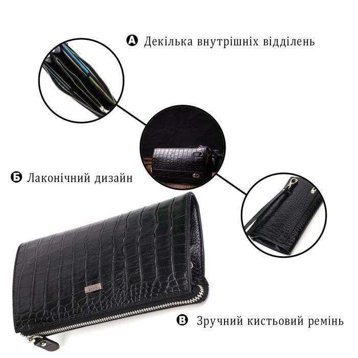 Гаманець Bond Accessories З натуральної шкіри Чорна (22049) зображення 4
