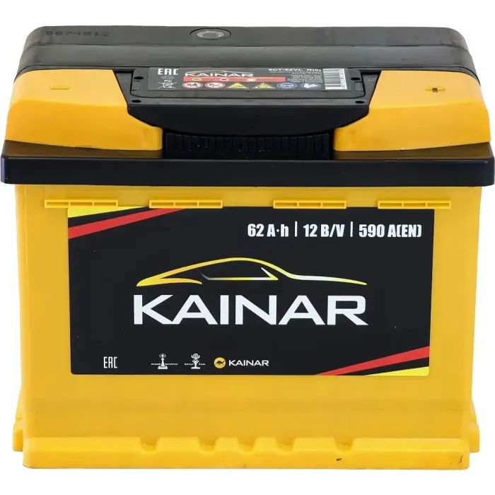 Аккумулятор автомобильный KAINAR STANDART 62Ah (+/-) (590EN) (062 261)
